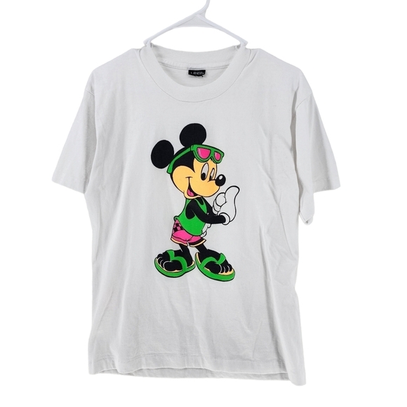 Women's Mickey Mouse Graphic Short Sleeve Shirt - L - Picture 1 of 5
